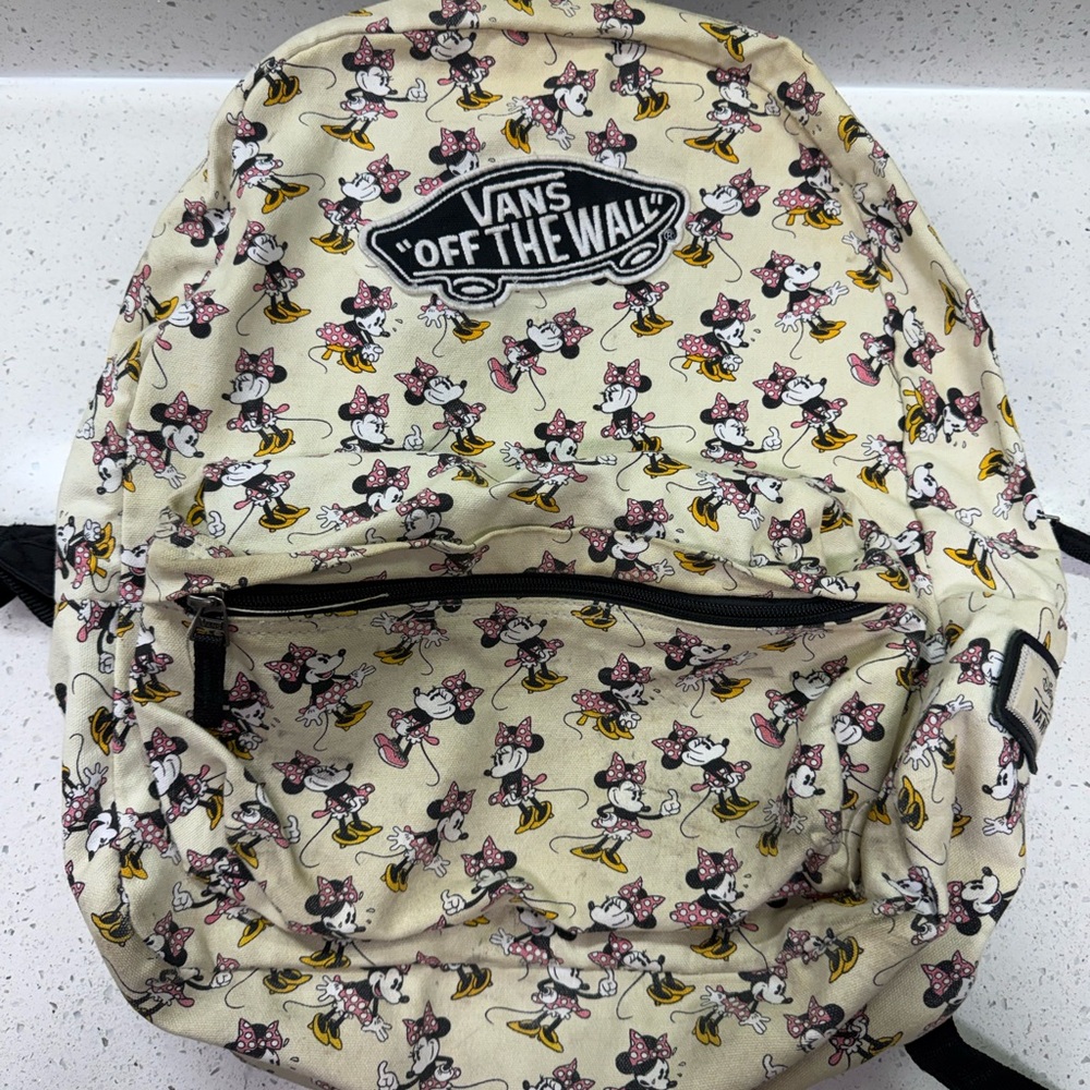 Vans Disney Cream Backpack with Cartoon Characters